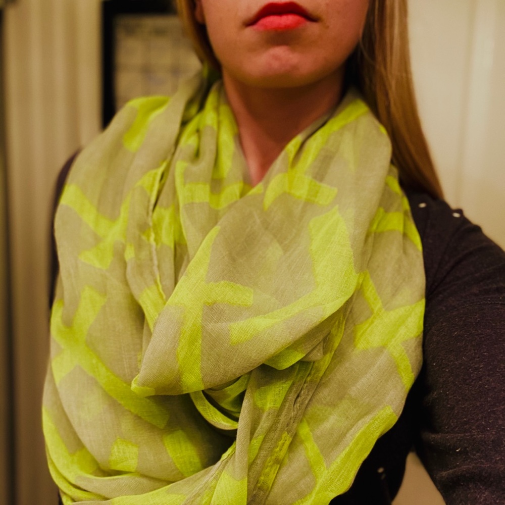 Neon cross infinity scarf